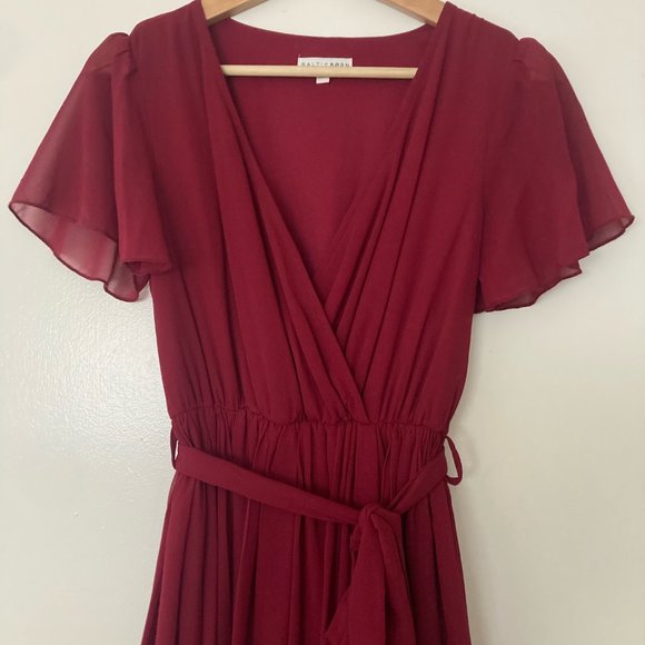 Baltic Born Kristina Dress in Burgundy - Picture 4 of 5